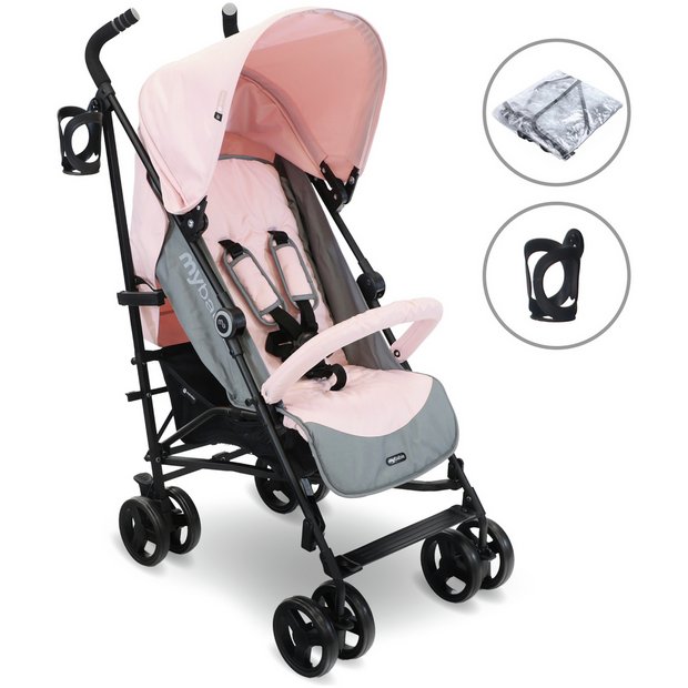 Buy My Babiie MB02 Lightweight Stroller Pink and Grey Prams and pushchairs Argos