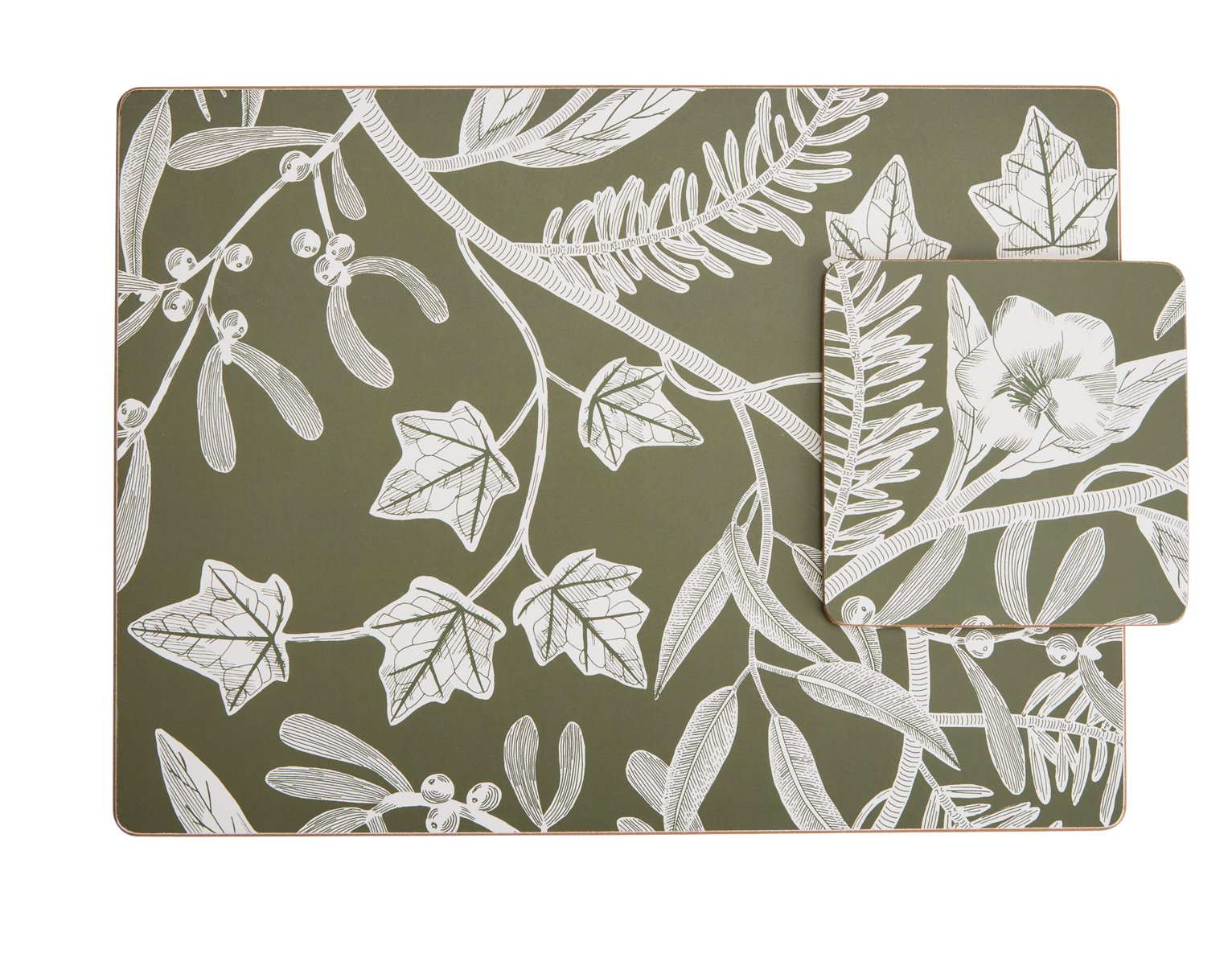 Habitat Floral Corkback Set of 4 Placemats and Coasters