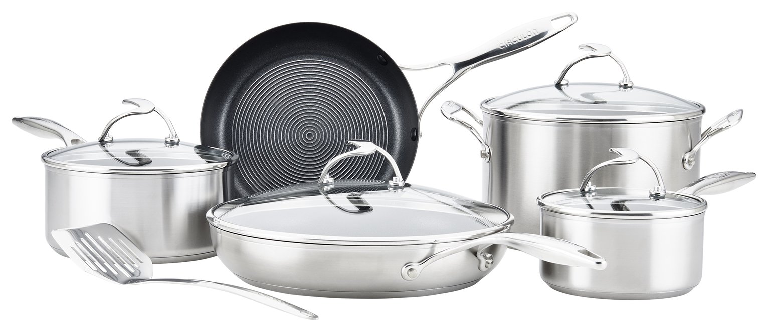 Circulon S Series 5 Piece Stainless Steel Pan Set 