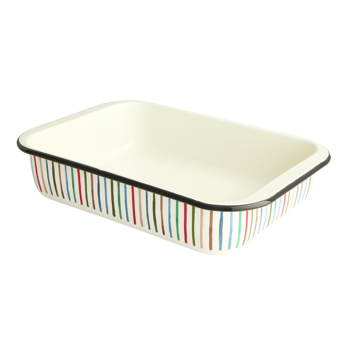 Habitat 37cm Large Enamel Carbon Steel Roaster