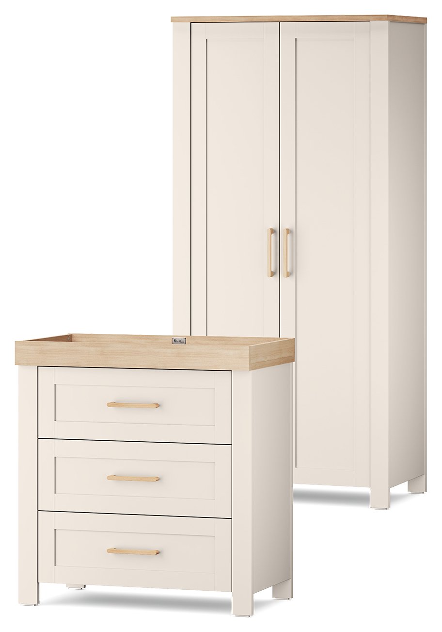 Silver Cross Seville 2 Piece 2 Door Wardrobe Set - Natural