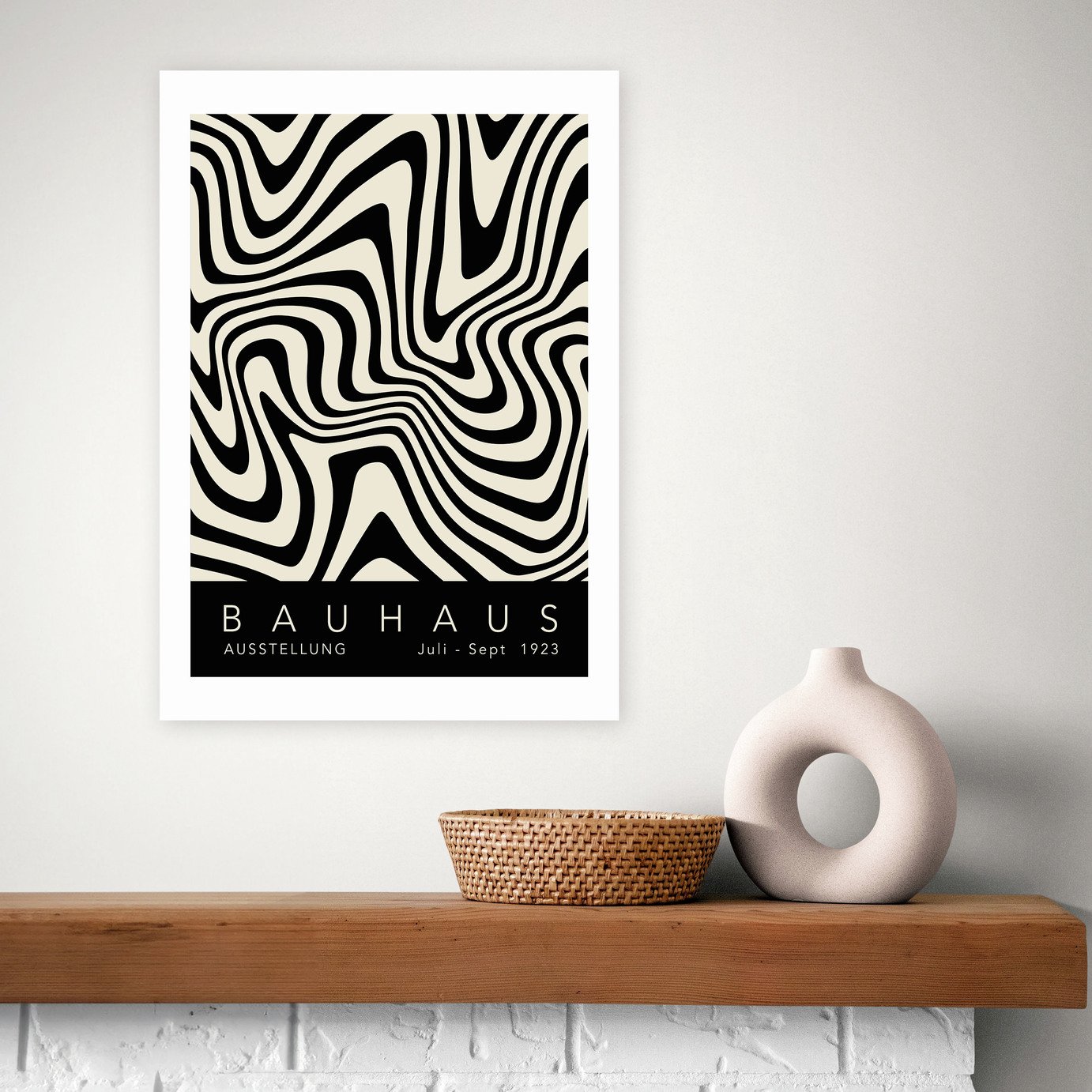 East End Prints Bauhaus Black Art Print