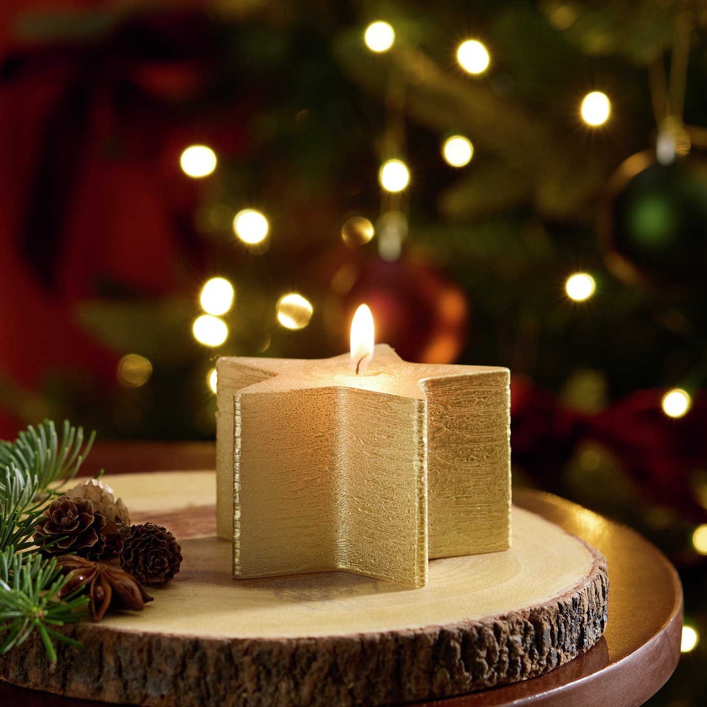Argos Home Star Shaped Candle - Unscented