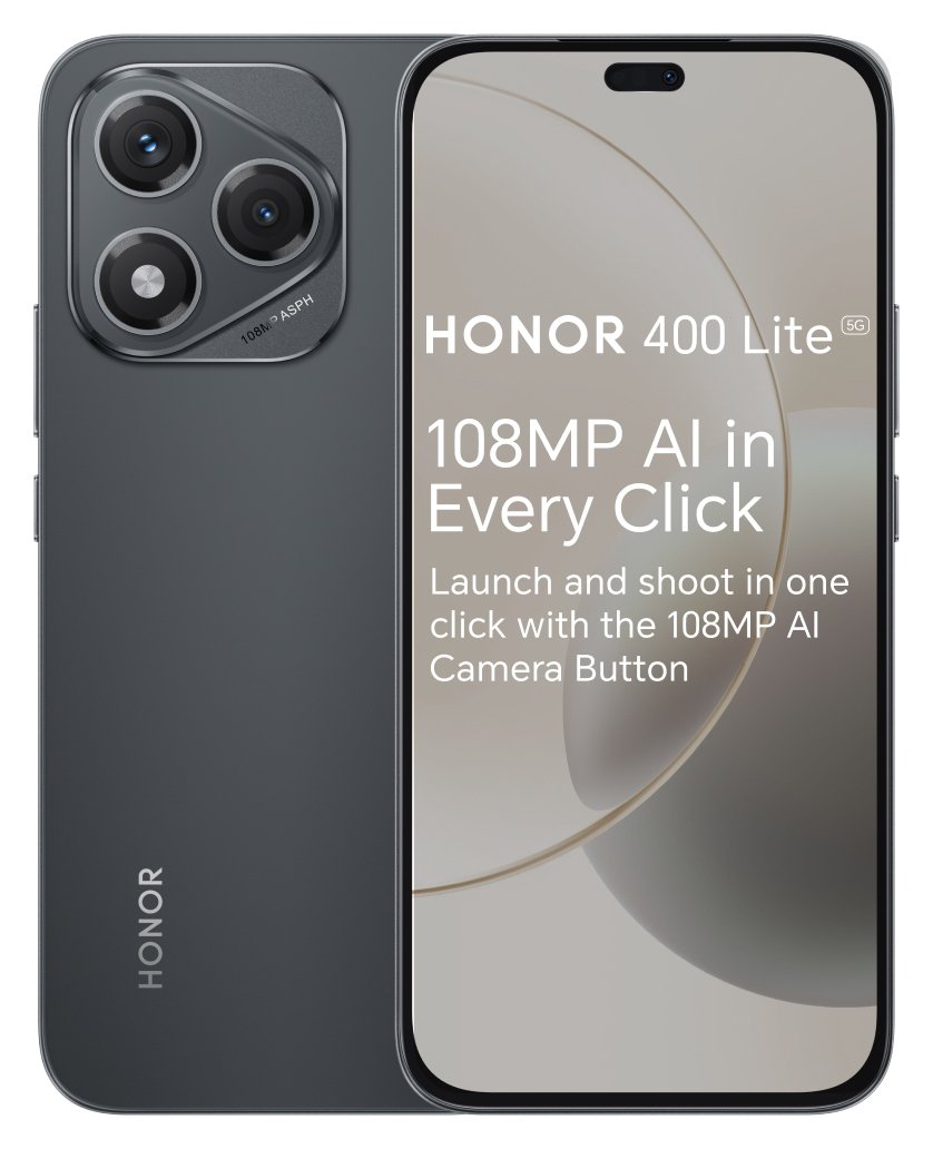 SIM Free HONOR 400 Lite 5G 256GB AI Mobile Phone - Black