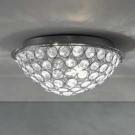 Argos Home Amelia Glass Flush to Ceiling Light - Chrome
