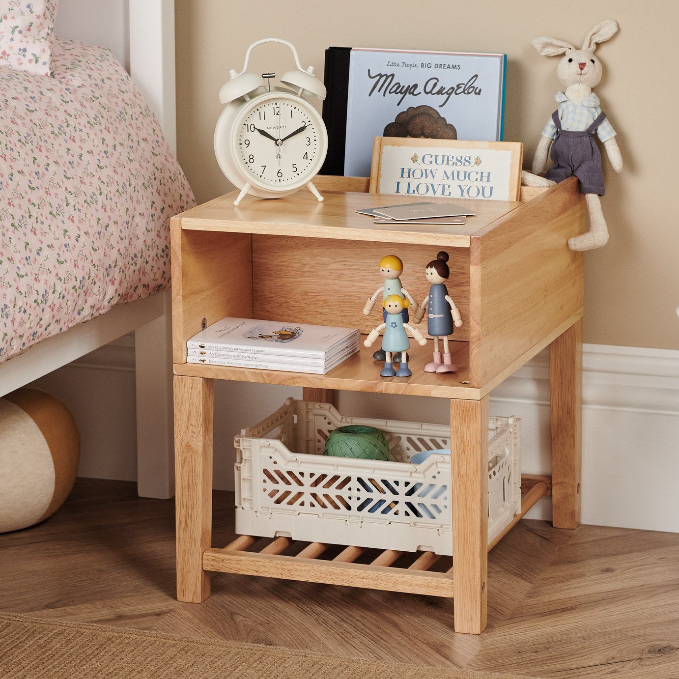 Great Little Trading Company Croft Bedside Table -Light Wood