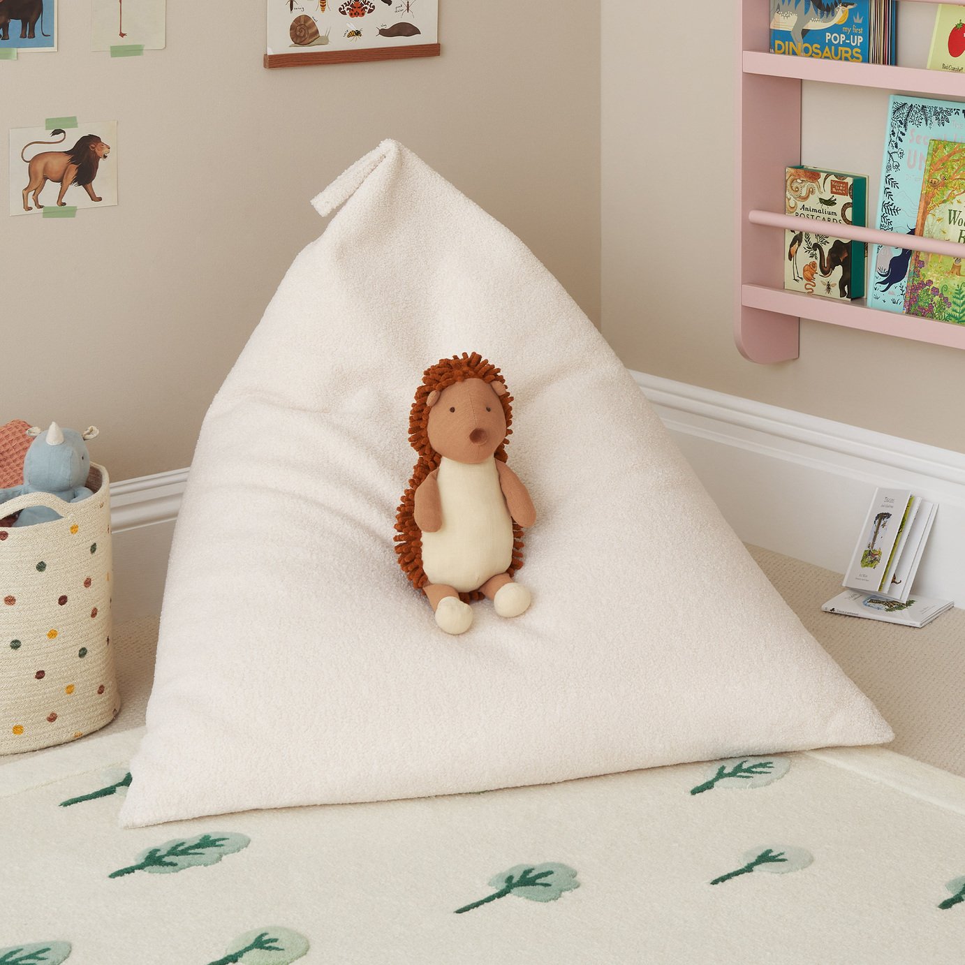 Great Little Trading Company Curly Pyramid Beanbag - Ivory
