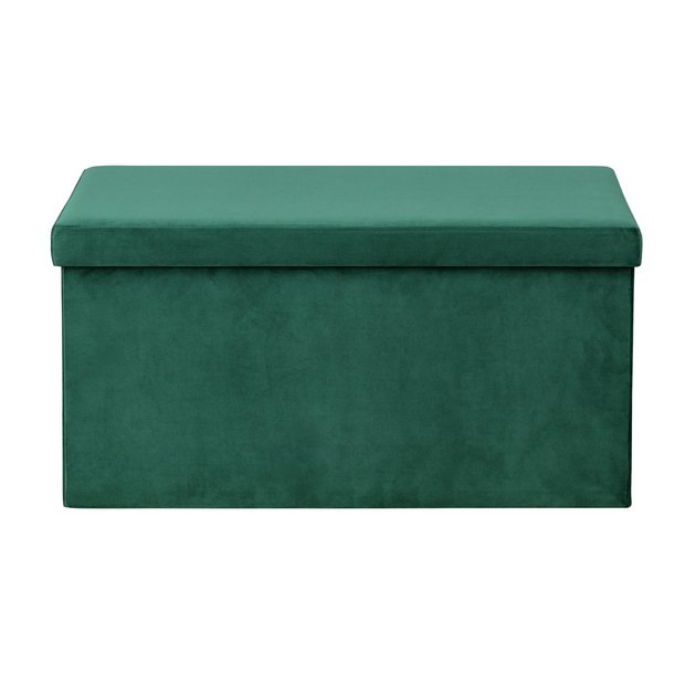 Emerald green ottoman on sale with storage