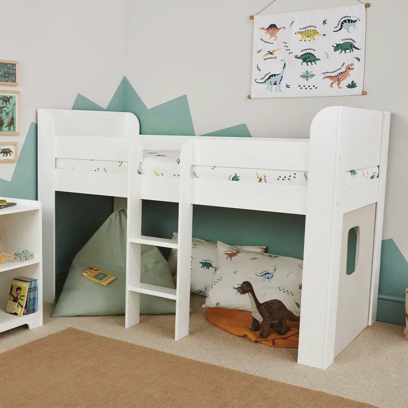 Great Little Trading Company Paddington MidSleeper Bed-White