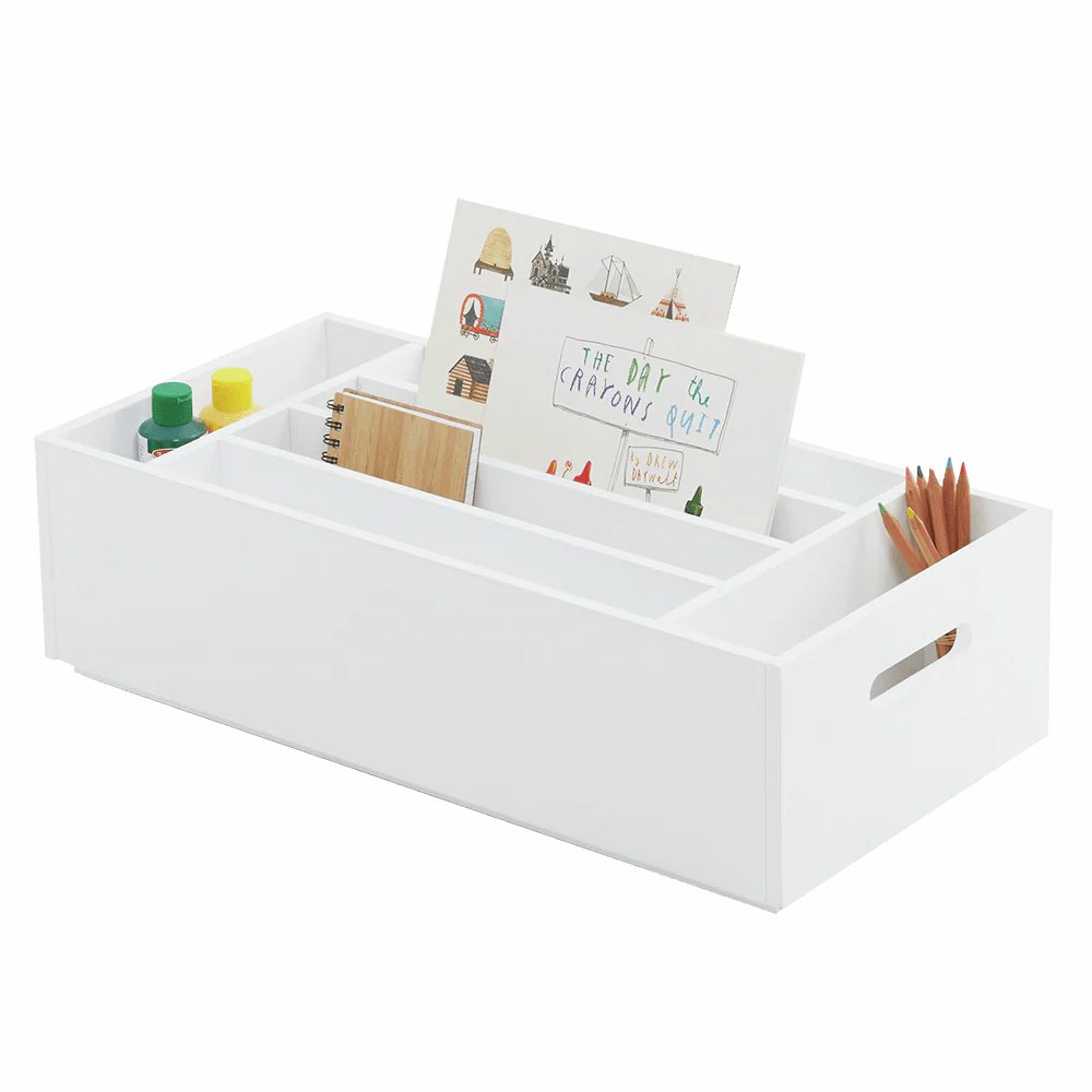 Great Little Trading Company Rackham Storage Tray - White
