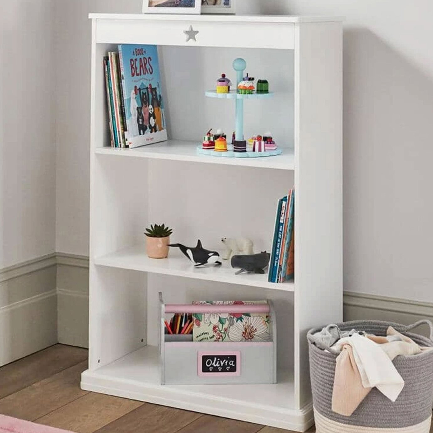Great Little Trading Company Star Bright Bookcase - White