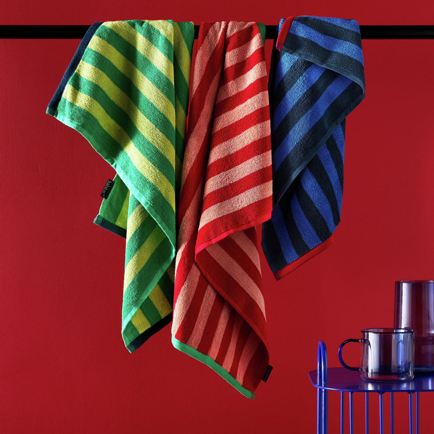 Habitat Stripe Terry Pack of 3 Tea Towels