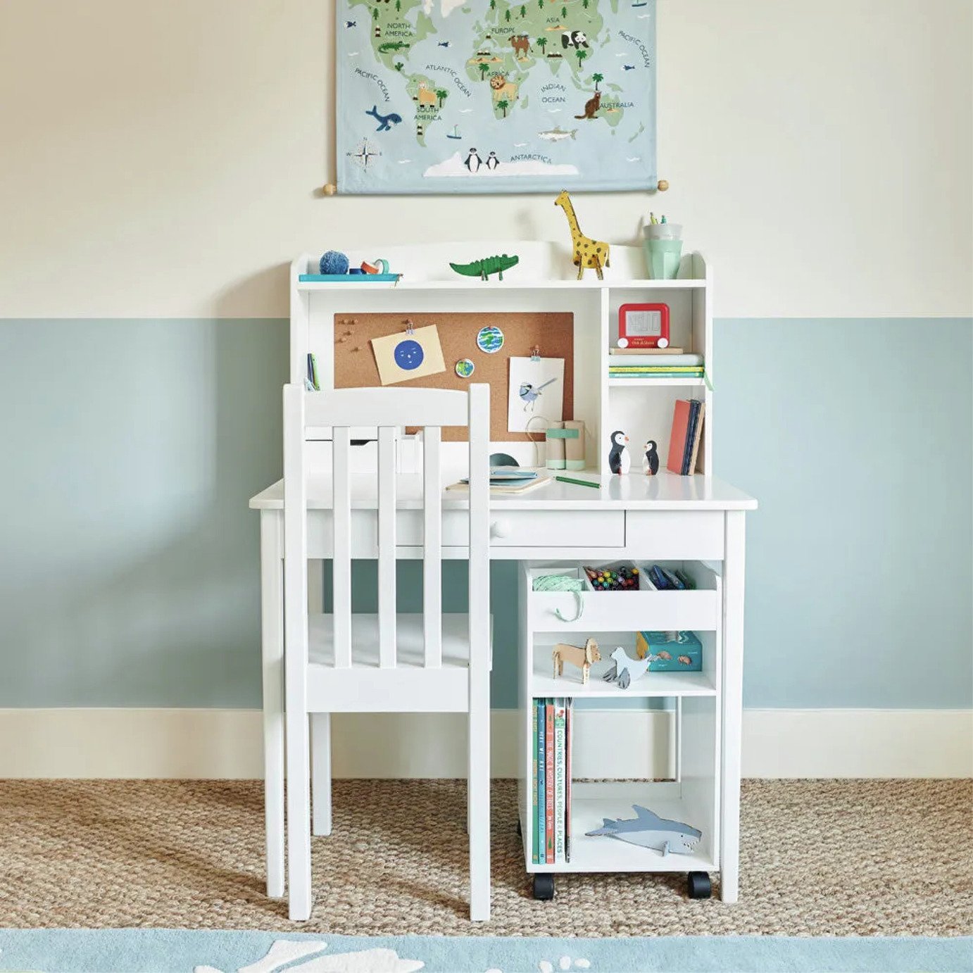 Great Little Trading Company Storage Under Desk - White