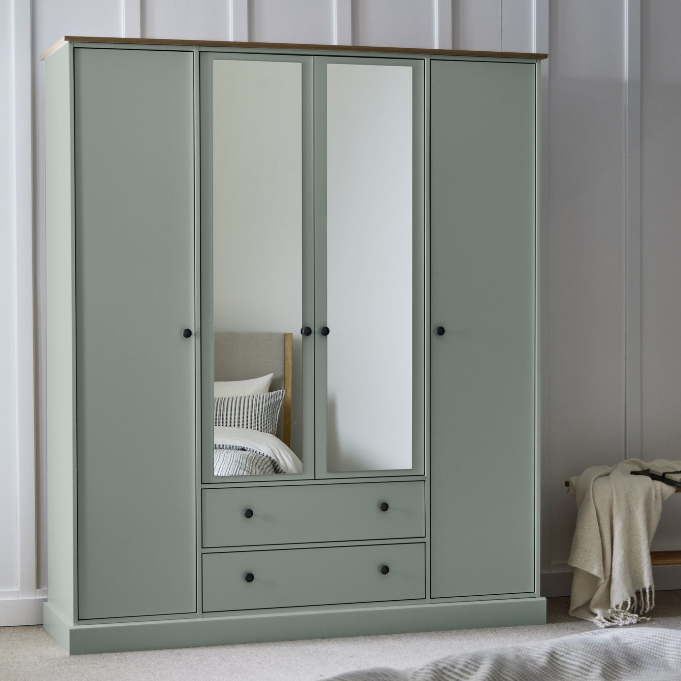 Argos Home Kensington 4 Door 2 Drawer Wardrobe