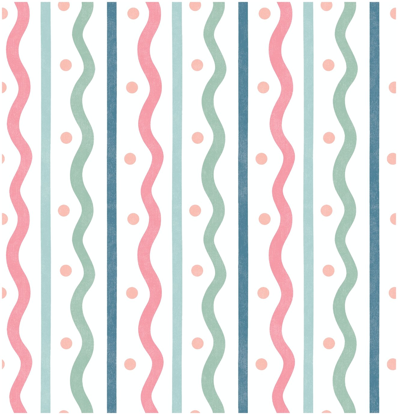 Arthouse Esselle Squiggle Stripes Pink Multi Wallpaper