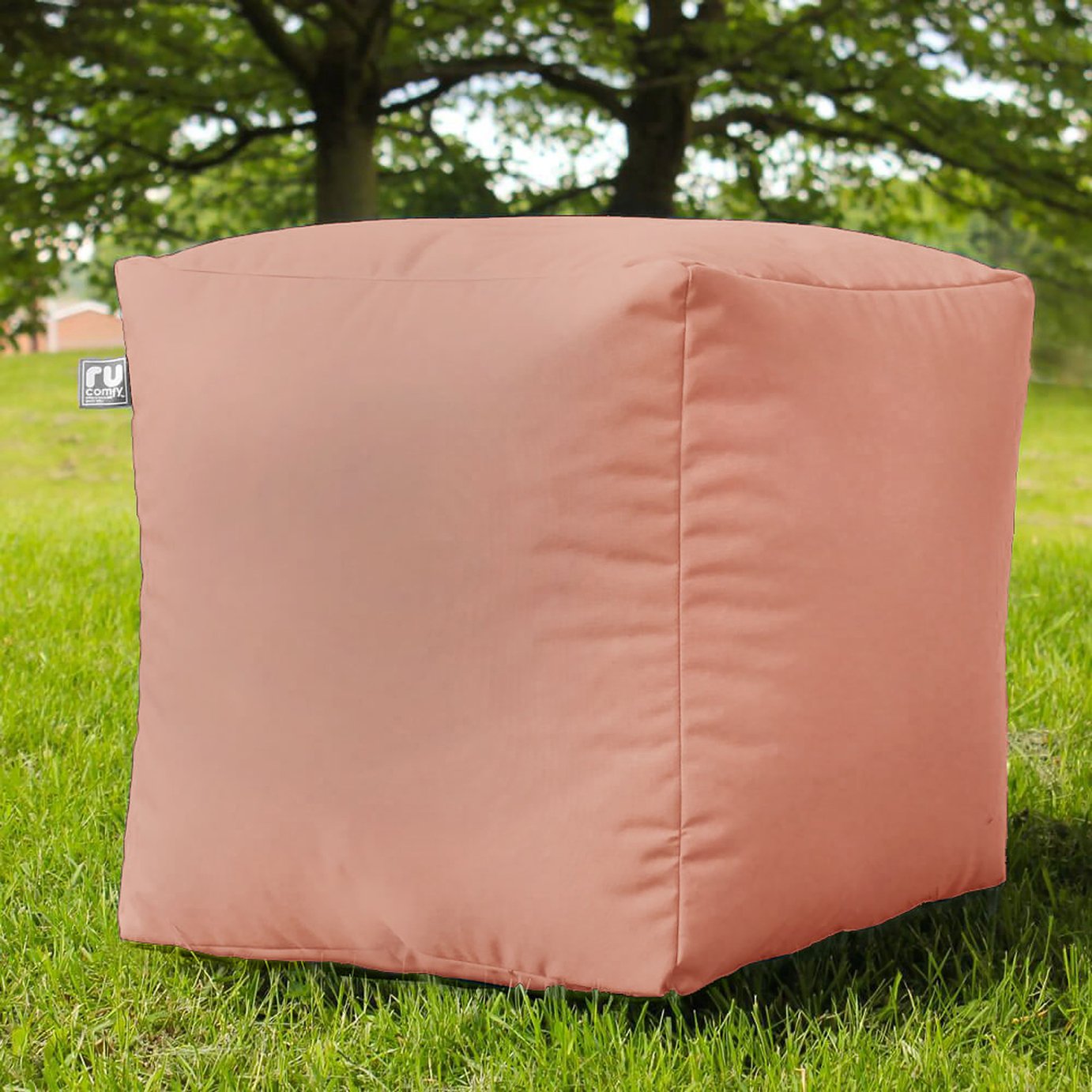 rucomfy Indoor Outdoor Cube Bean Bag - Dusky Pink