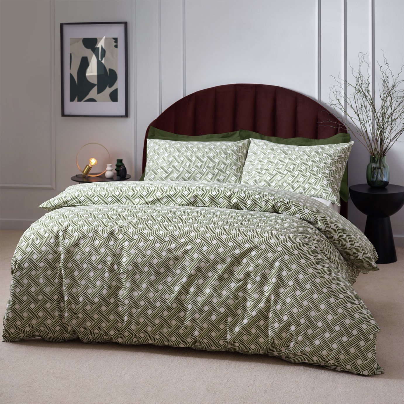 Hoem Alexa Olive Bedding Set - King size