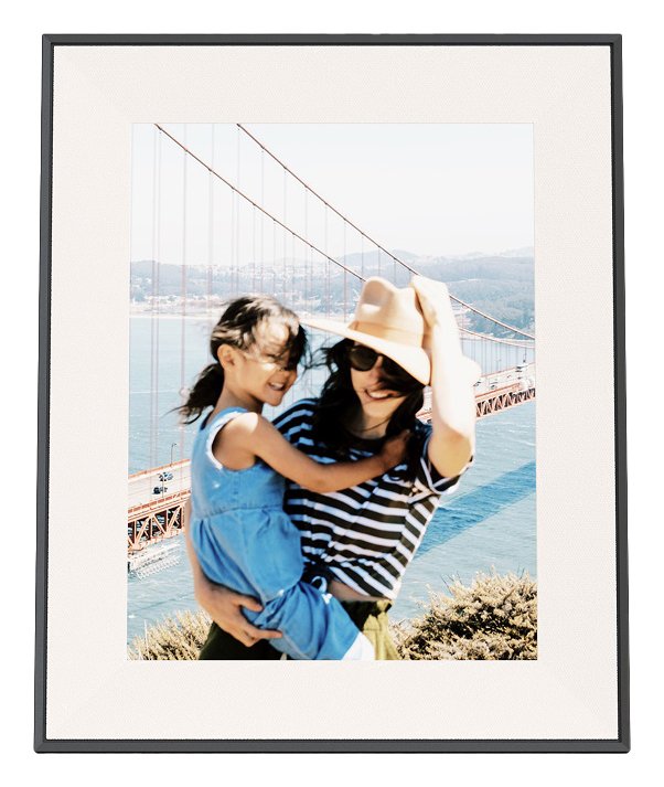AURA Aspen 12 Inch Digital Photo Frame - Ink with Paper Mat