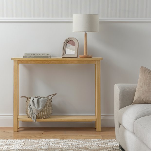 Natural Wood Console Table