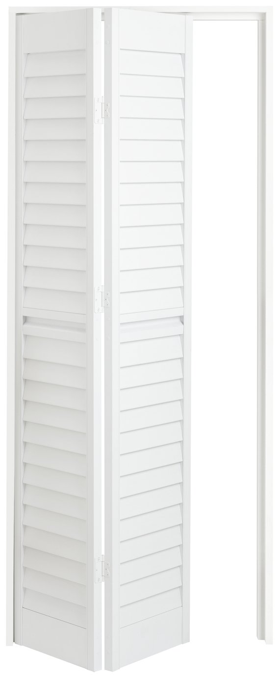 Shutter Effect Bi-Folding White Folding Door