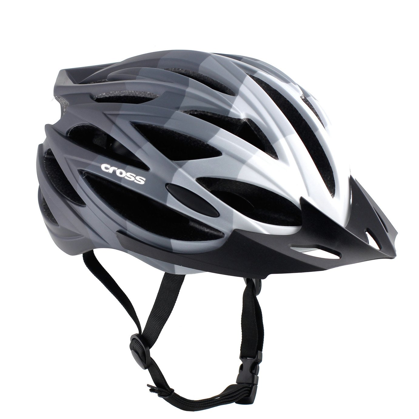Cross 58-61cm Adults Bike Helmet - Grey