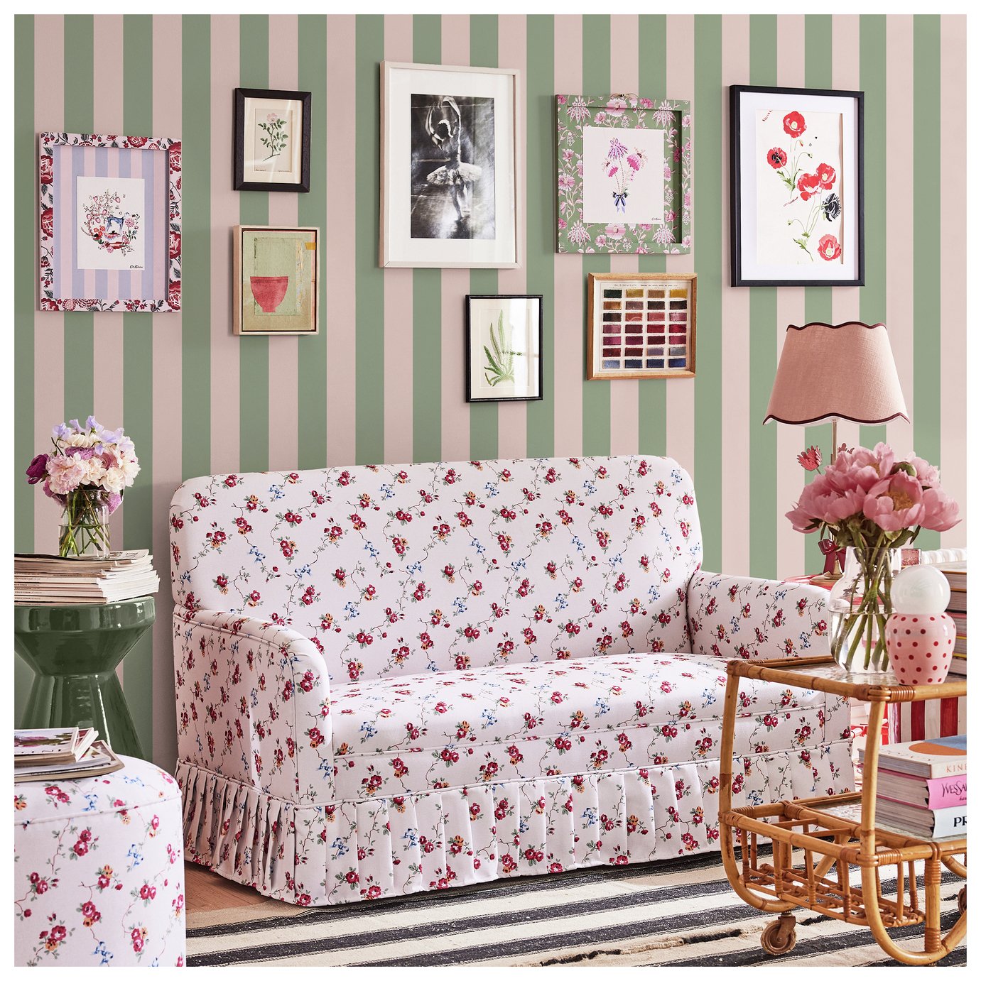 Cath Kidston Canopy Stripe Wallpaper