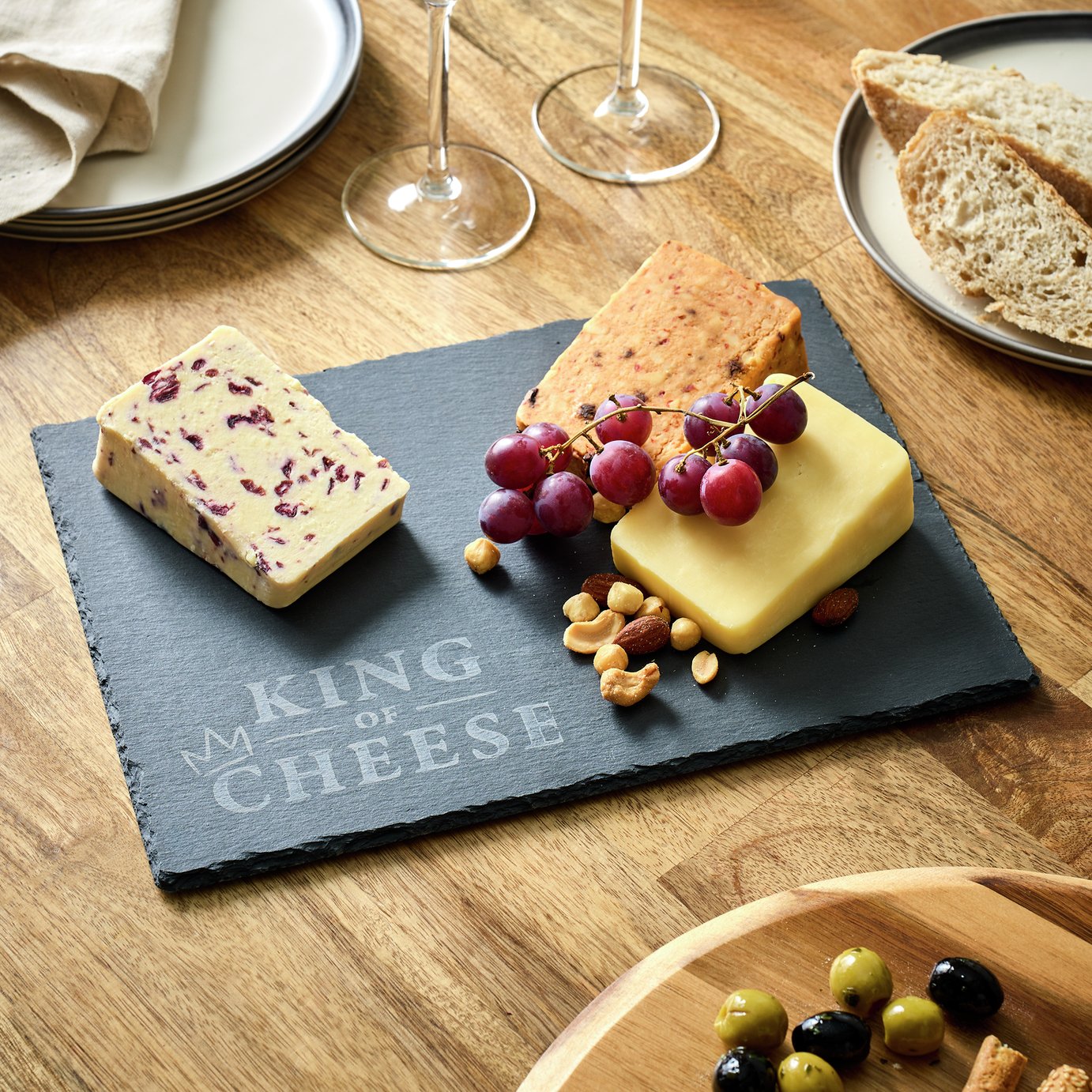  Home King of Cheese Slate Cheeseboard