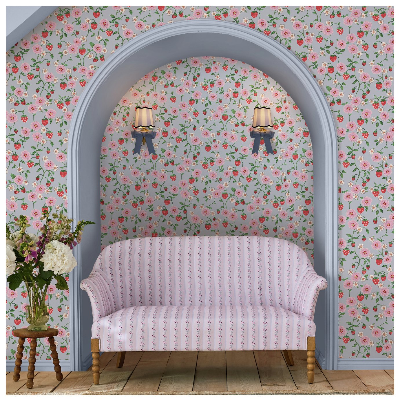 Cath Kidston Strawberry Summer Wallpaper