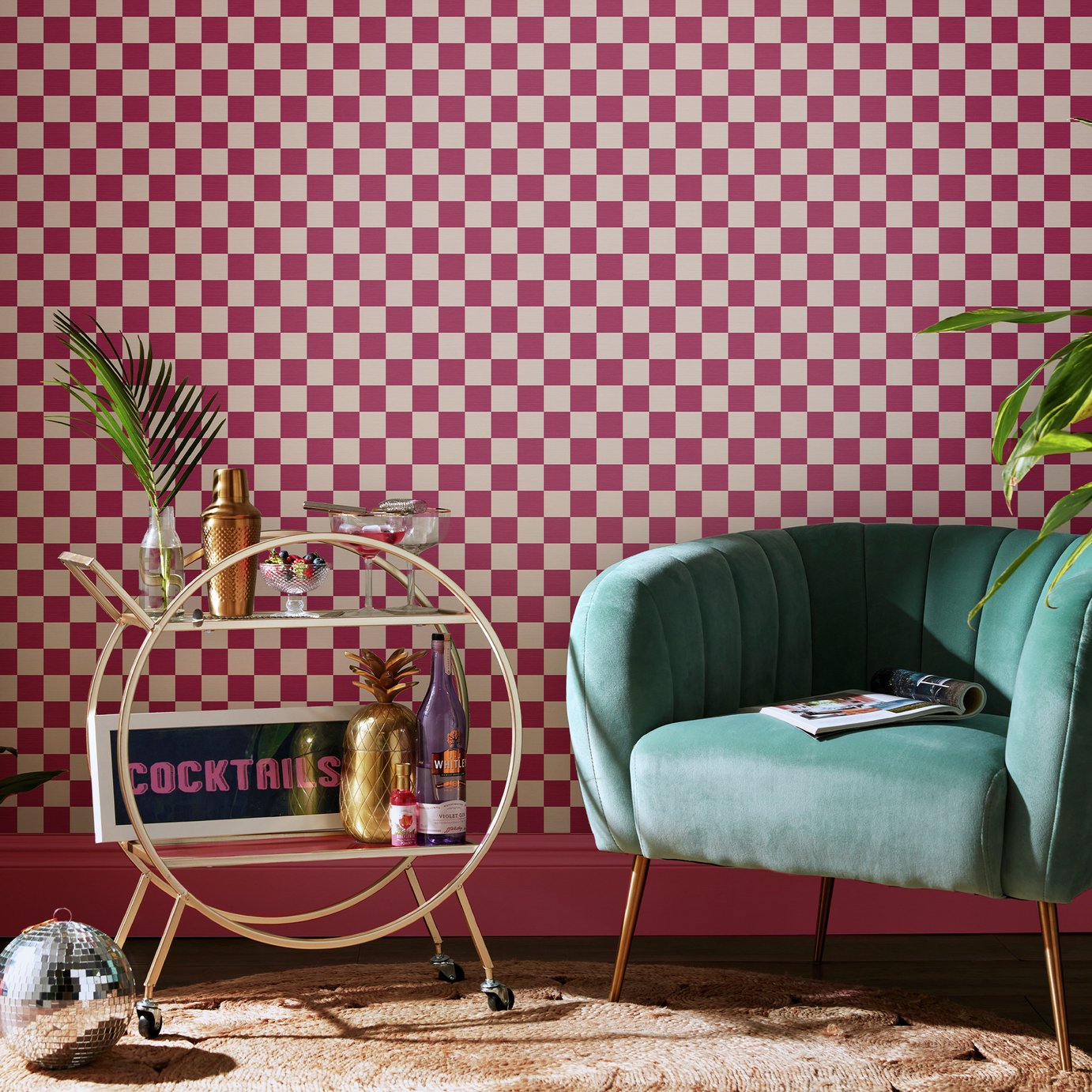 Envy Check Me Out Home Wallpaper - Raspberry