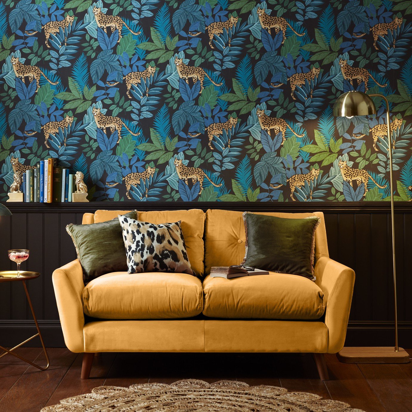 Envy Cheetin Night Jungle Themed Wallpaper