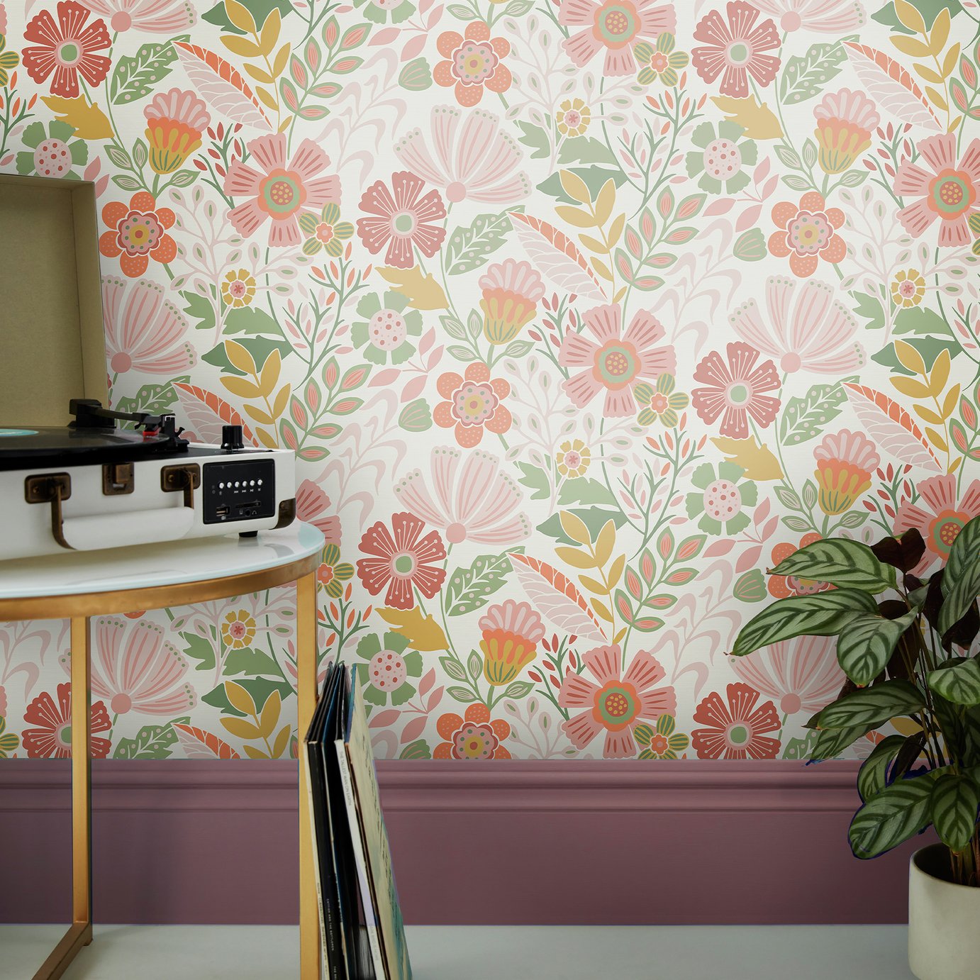 Envy Oopsy Daisy Tropical Floral Wallpaper