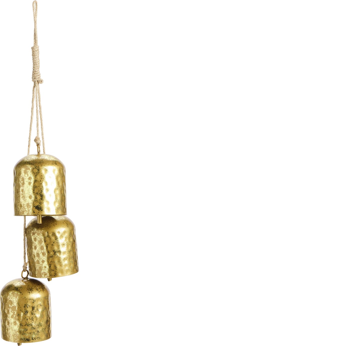 Habitat Gold Metal Hanging Christmas Bells 