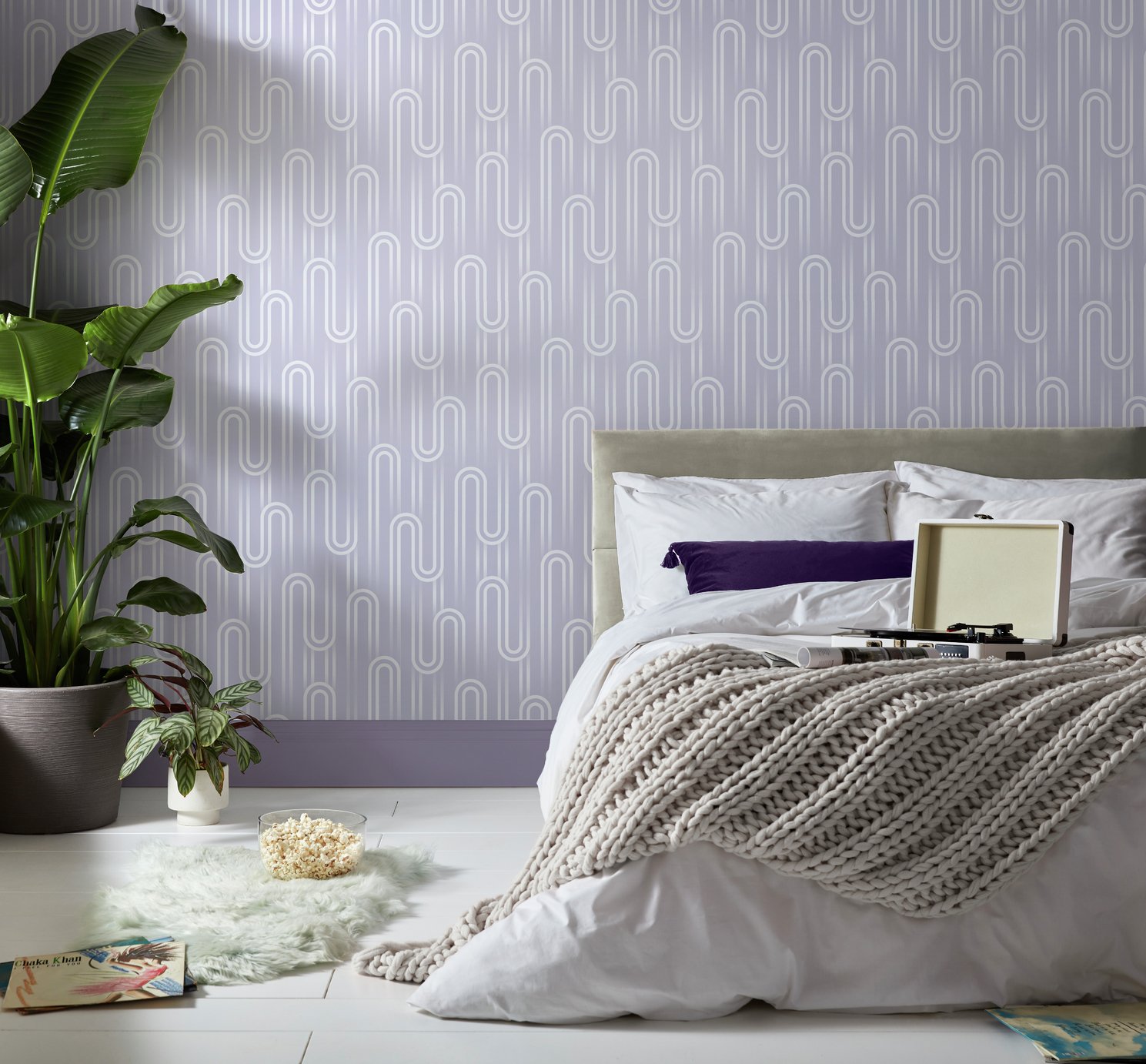 Envy Ups N Downs Home Wallpaper - Lavendar
