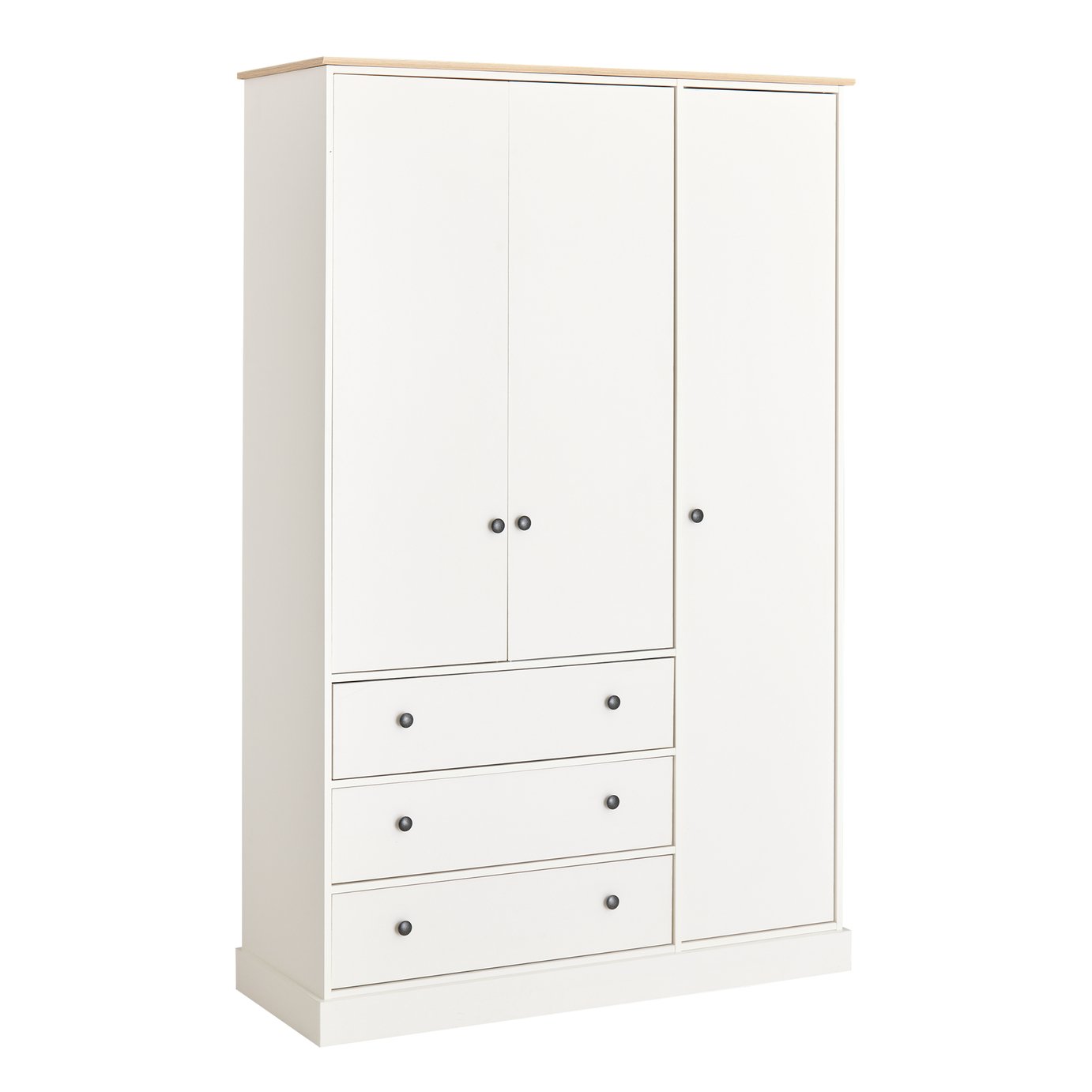 Argos Home Kensington 3 Door 3 Drawer Wardrobe - Ivory