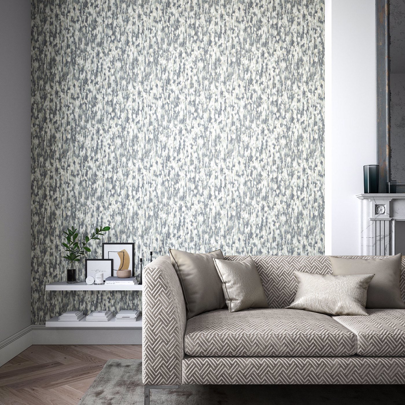 Harlequin Fade Slate Pearl Cream Wallpaper