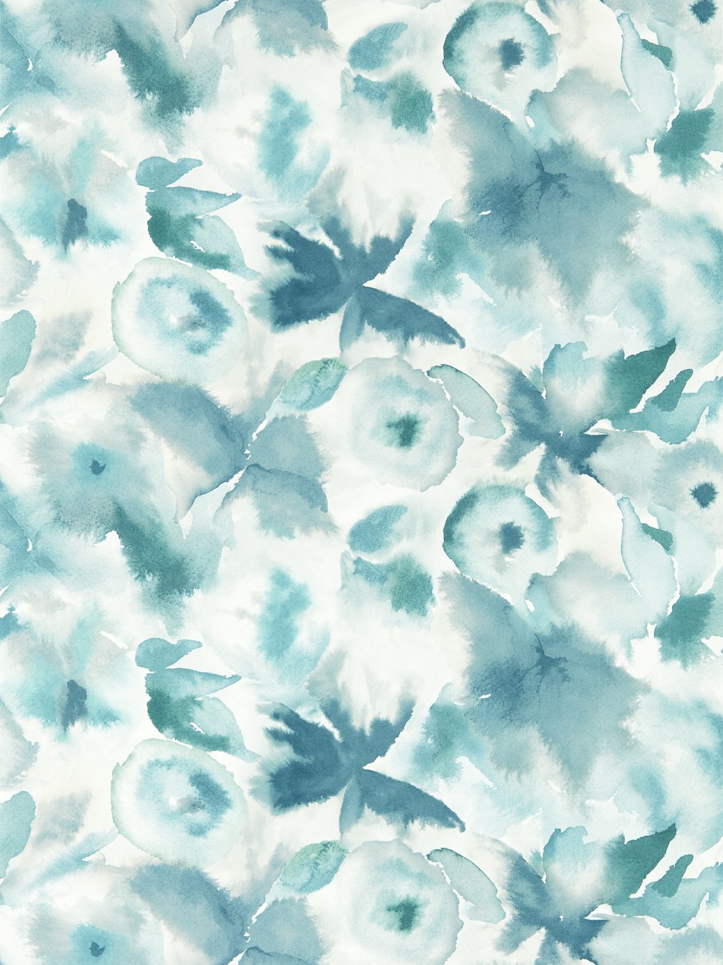 Harlequin Flores Cornflower Denim Wide Width Blue Wallpaper