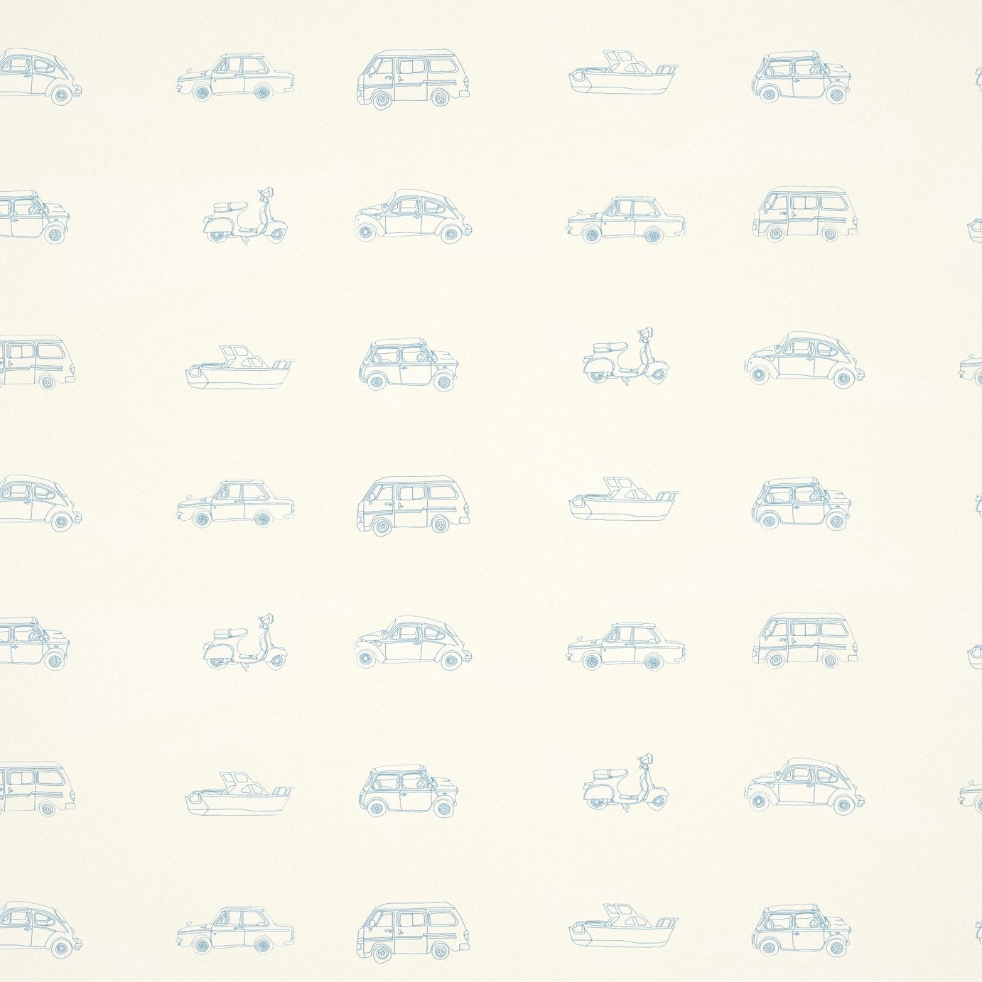 Harlequin Kids Go Go Retro White Wallpaper