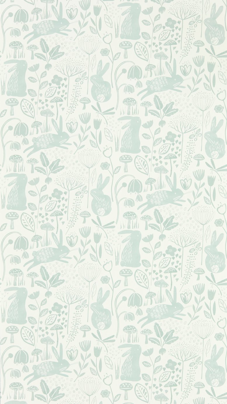 Harlequin Kids Into The Meadow Duck Egg Blue Wallpaper
