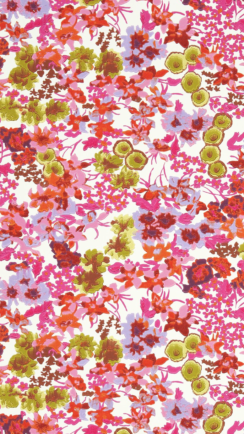Harlequin Wildflower Meadow Carnelian Green Wallpaper