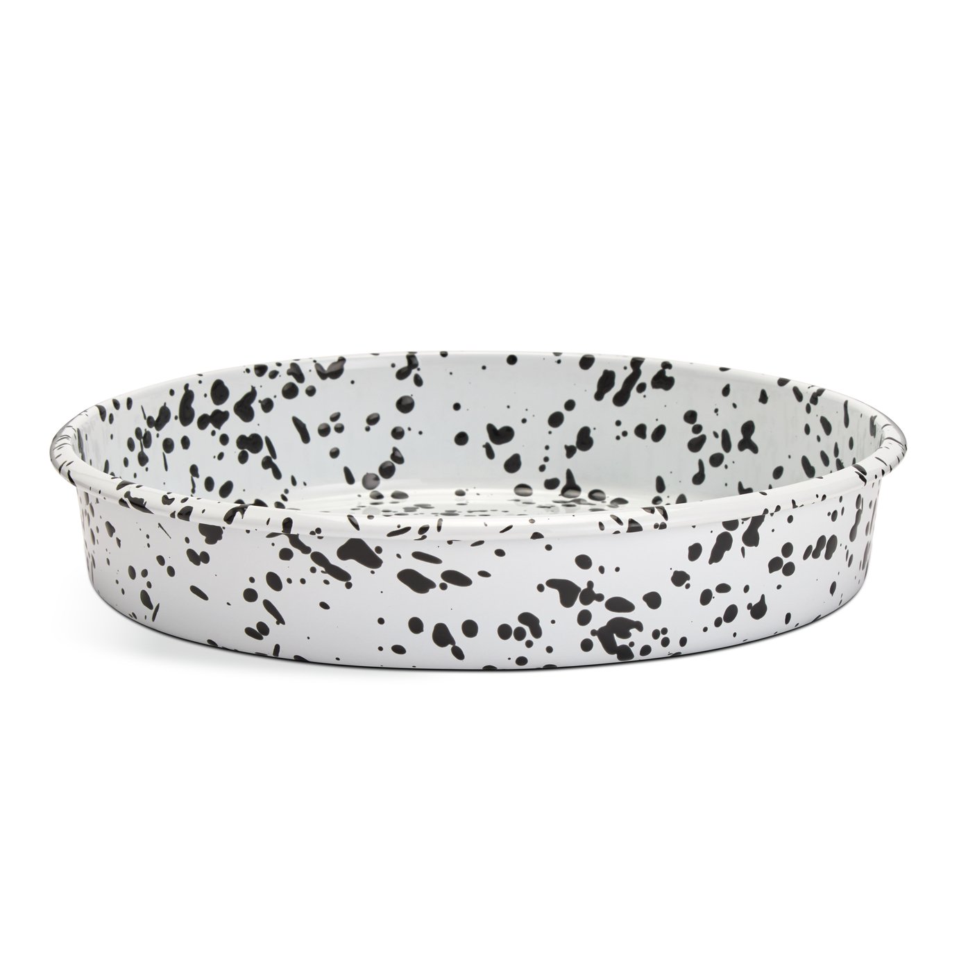 Habitat 26cm Enamel Round Dish - White 