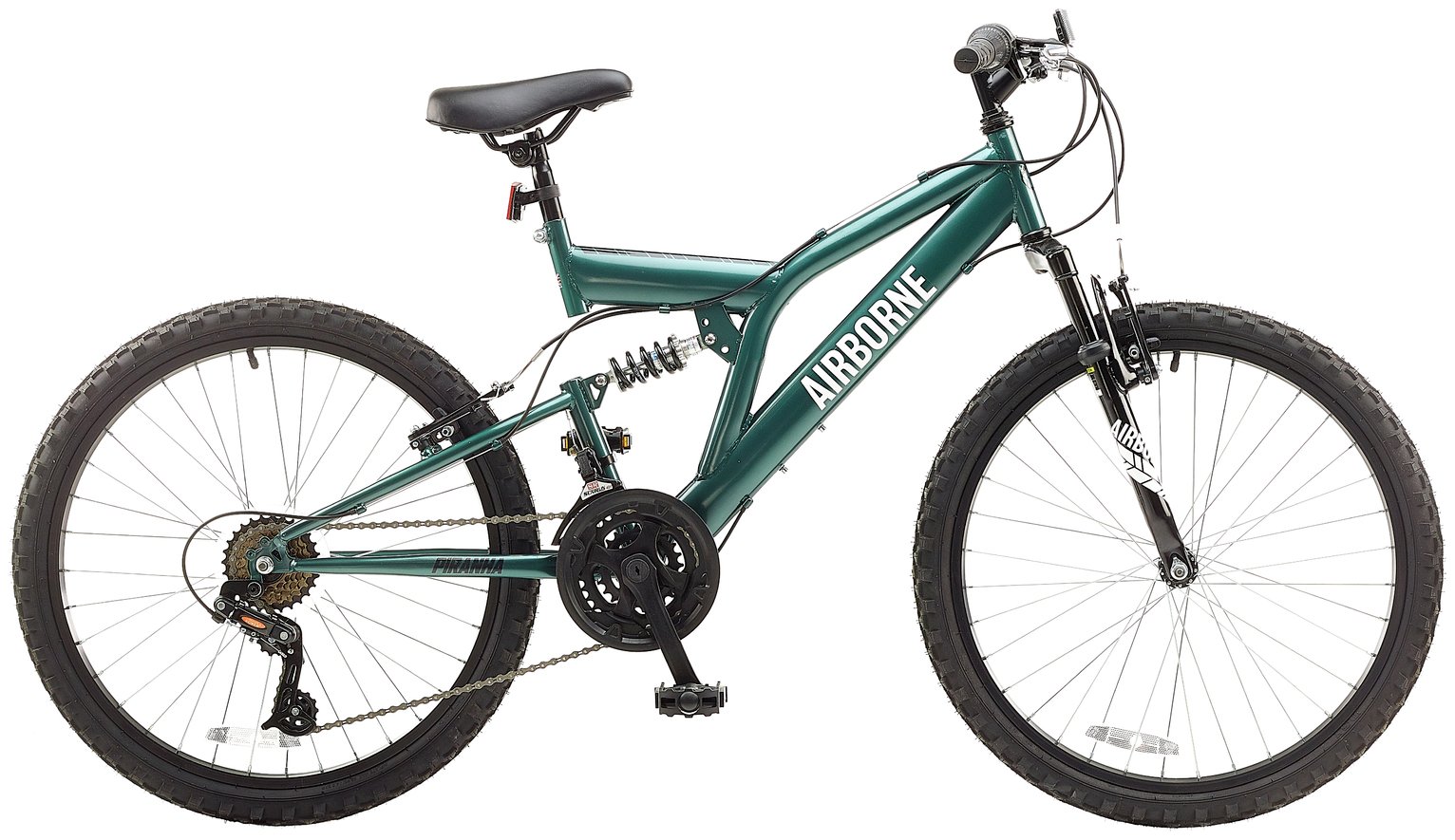 Piranha 24 Inch Unisex Mountain Bike  - Dark Green