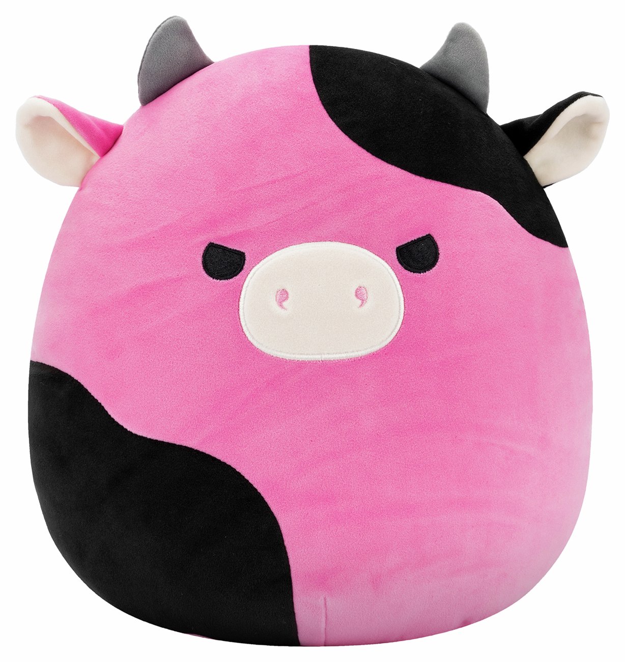 Squishmallows 12 inch Black and Pink Cow Plush