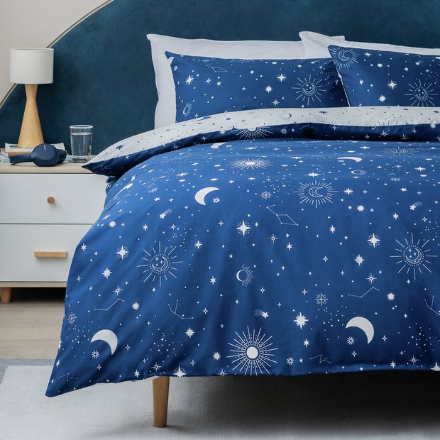 Snake Comforter Set - Queen Size Black With Sun, Moon, Skulls & Butterflies For Kids & Teens Galaxy Bedding 4 thumbnail image