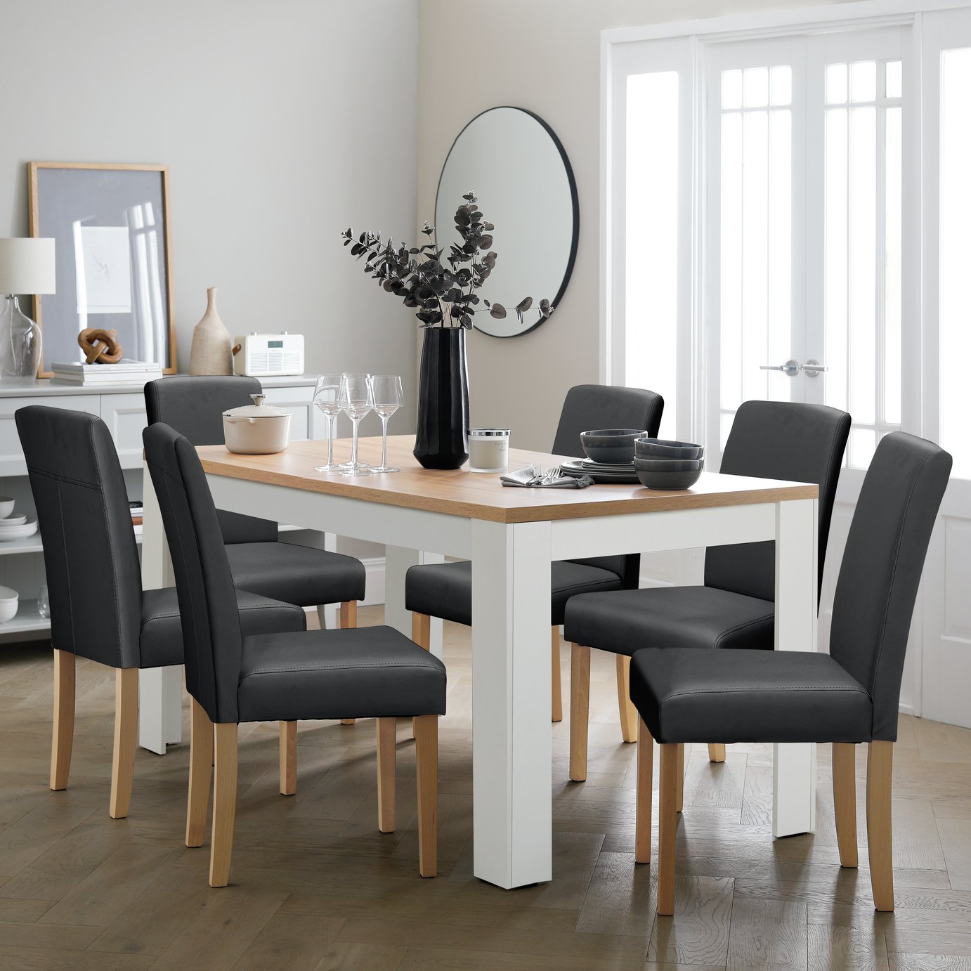Argos Home Preston Extending Grey Dining Table & 6 Chairs