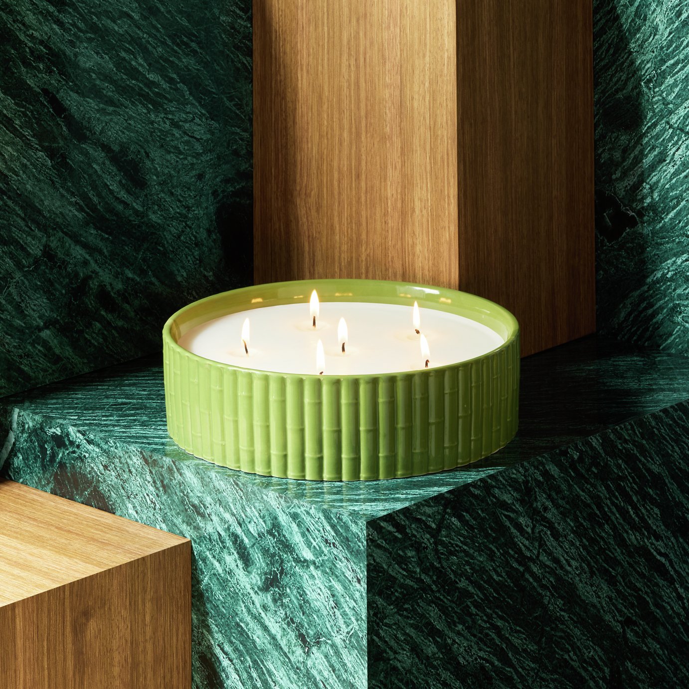 Habitat x Morris & Co. XL Ceramic Candle-Leather & Patchouli