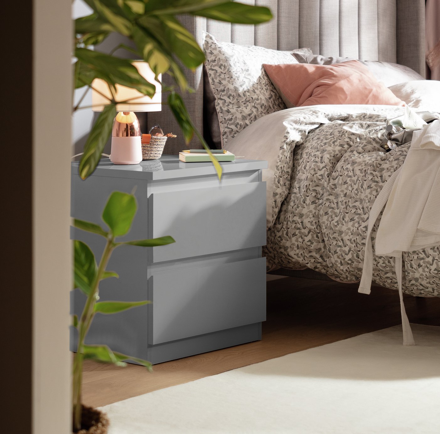 Argos Home Jenson 2 Drawer Bedside Table