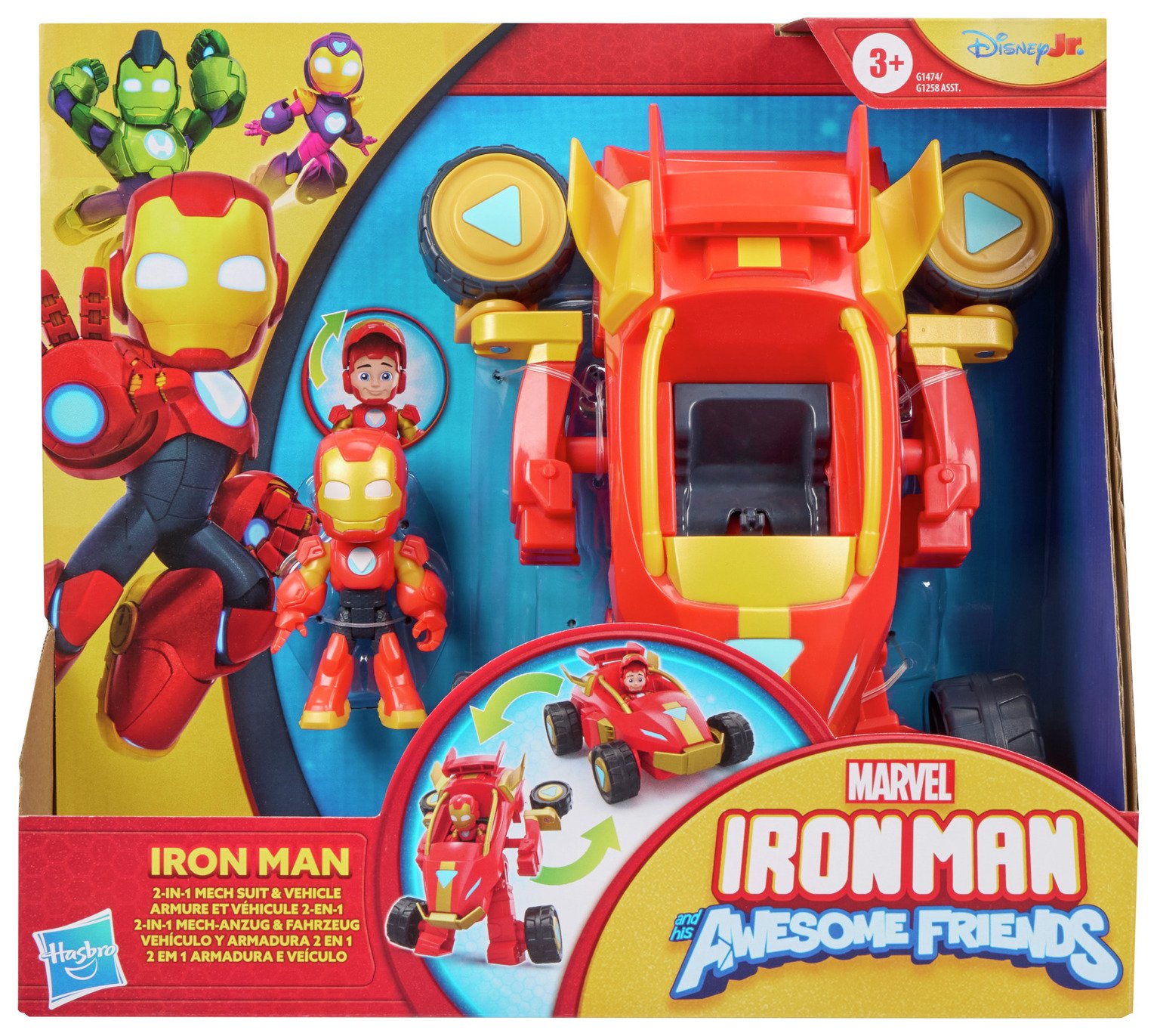 Marvel Iron Man 2-in-1 Mech Suit & Vehicle Figure 