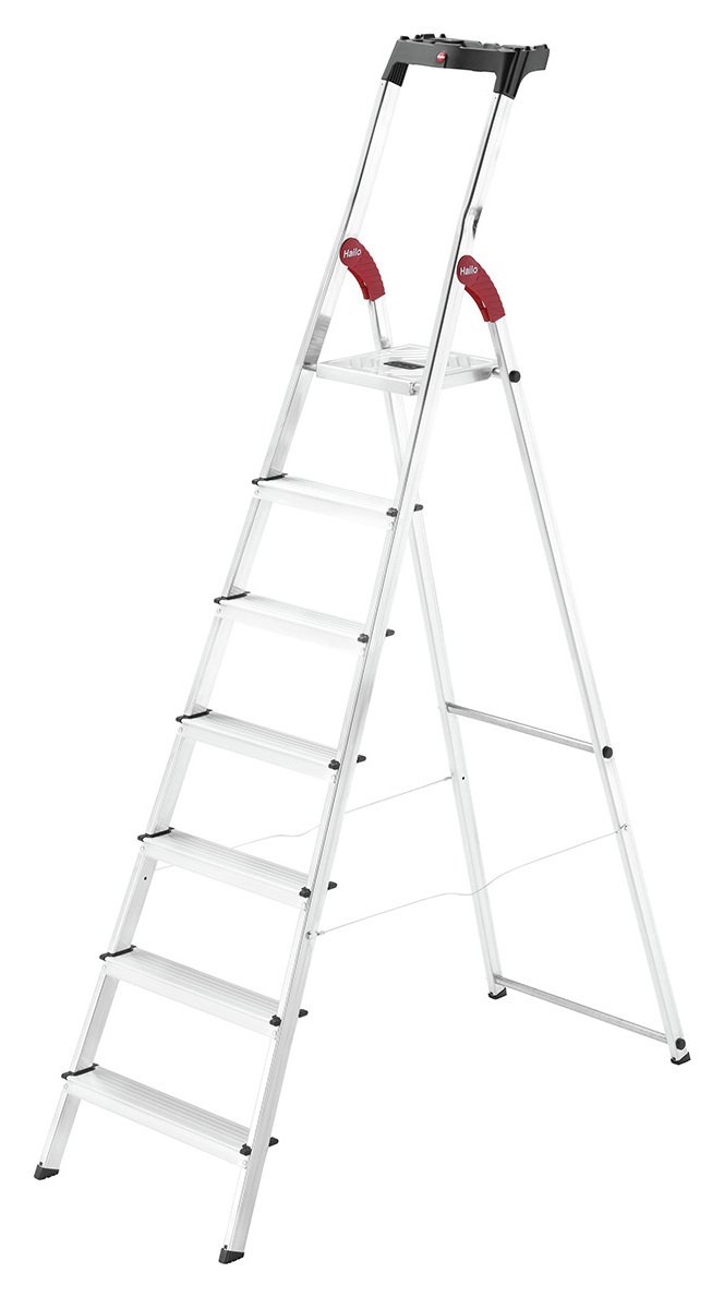 Hailo L60 7 Tread Aluminium Safety Step Ladder