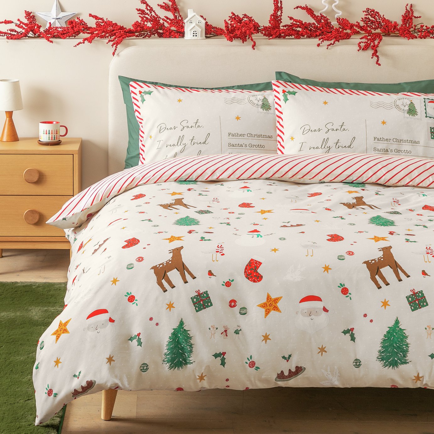 Argos Home Letter to Santa Cream Bedding Set - Toddler