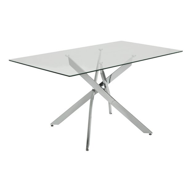 Buy Argos Home Blake Glass 6 Seater Dining Table Dining tables